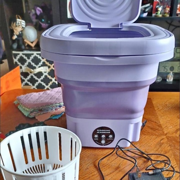 Compact Purple Mini Washing Machine - Picture 4 of 8
